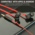 thumbnail image 3 of Restored Beats by Dr. Dre Beats urBeats 3 Earphones with Linein Mic Wired 3.5mm Jack Noise Isolating, Black/Red (Refurbished), 3 of 6