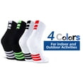 thumbnail image 4 of Mqamex 4 Pairs Men's Quarter Athletic Socks, Arch Support & Cushioned Non-Slip Sole, Moisture-Wicking Crew Socks for Gym, Running, 4 of 8