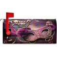 thumbnail image 2 of Mardi Gras Mask Mailbox Cover Carnival Day Beads Mailbox Covers Magnetic Large Oversized 21"X25.5" Mailbox Wraps Post Letter Box Cover Garden Decorations, 2 of 6