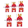 thumbnail image 4 of Hadanceo Rabbit Doll Traditional Decorative Auspicious Jubilant Festival Prop 2023 Chinese Zodiac Rabbit Mascot for New Year, 4 of 7