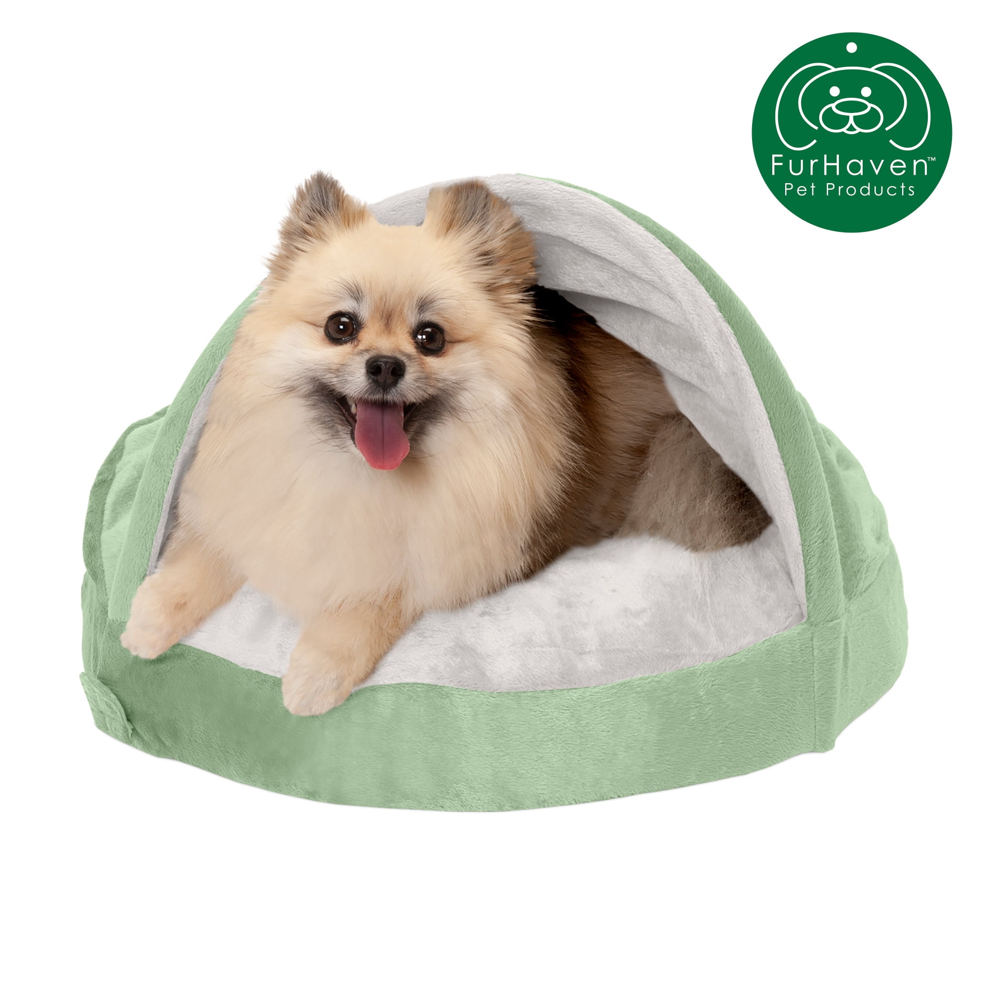 FurHaven Pet Dog Bed Orthopedic Microvelvet Snuggery Burrow Pet Bed