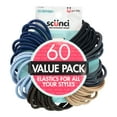 thumbnail image 4 of (5 pack) Scunci No-Damage Elastic Stretch Nylon Hairbands in Neutral Colors, Value Pack, 60ct, 4 of 8
