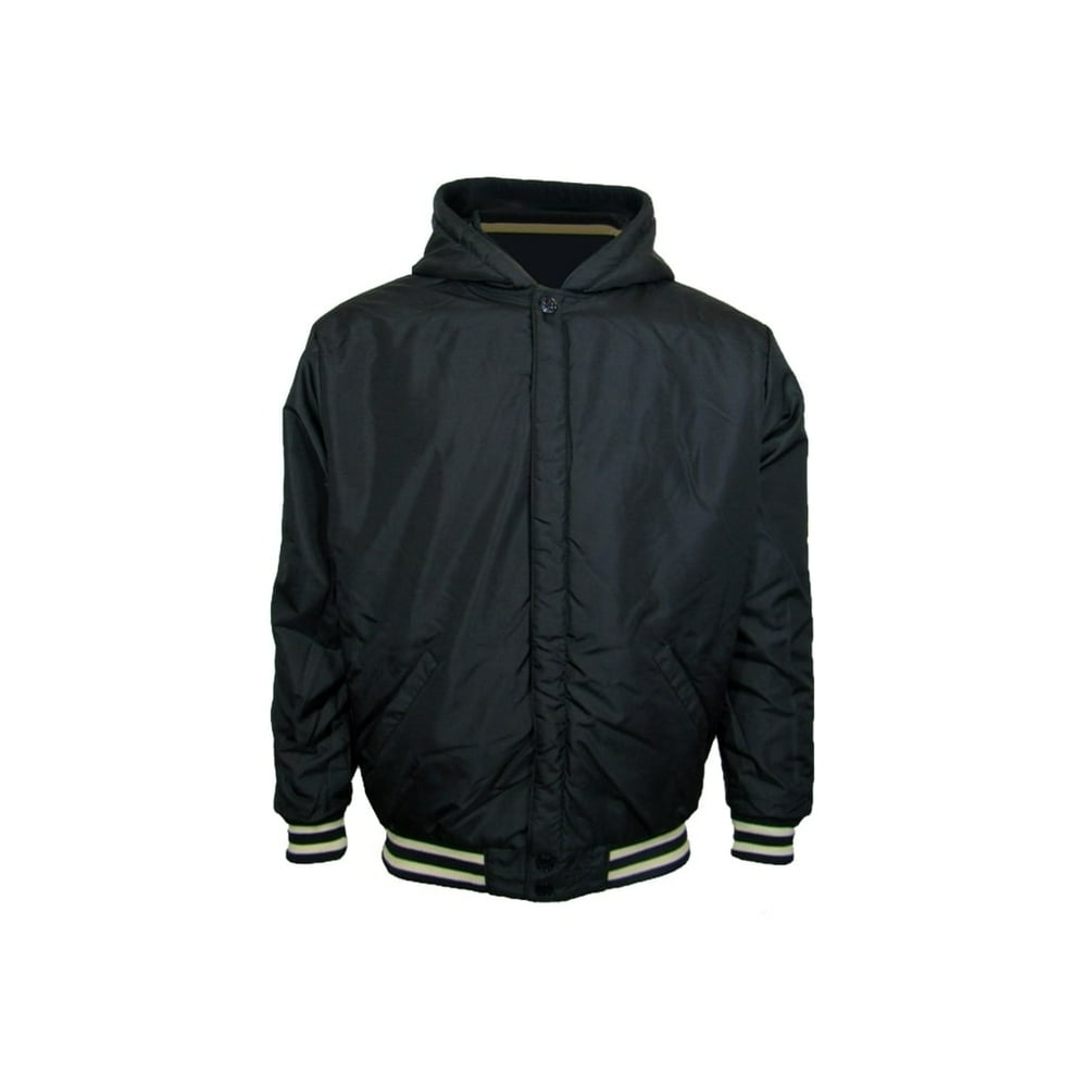 Victory Sportswear Victory Outfitters Men's Varsity Hooded Reversible Fleece Jacket with Faux