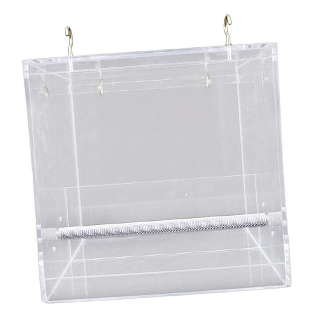 DOLITY Acrylic Transparent Bird Window Seed Feeder For Small to Large Birds L L