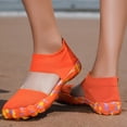 thumbnail image 5 of VeFlora Water Shoes Women Barefoot Athletic Workout Gym Footwear Beach Swim Sneakers Quick Drying Boat Aqua Shoes for Water Sport Diving Sailing Travel Fishing(Orange/35), 5 of 9