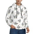 thumbnail image 2 of Sigee Funny Chicken for Men's Pullover Hoodie Sweatshirts Adult Casual Long Sleeve Sweatshirts ,Sizes S-4XL-3X-Large, 2 of 7