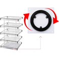 thumbnail image 5 of LMHF Nail Polish Organizer, 5 Tier Acrylic 360 Rotating Display Rack Stand Makeup Cosmetics Storage Box Carousel Shelf with Black Iron Guard, Hold Up to 310 – MK302-5, 5 of 5