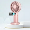 CHEEPUM Digital Display Handheld Fan Rechargeable Mini USB Charging Fan
