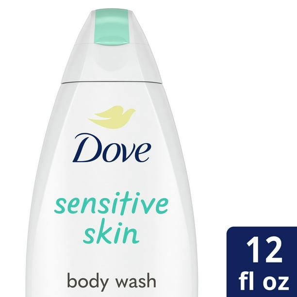 Dove Liquid Body Wash Sensitive Skin, Hypoallergenic & Sulfate Free, 12 oz