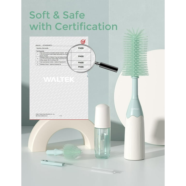 Momcozy Portable Baby Bottle Cleaning Set with Silicone Brush