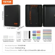 VEVOR 48-Key Cabinet, Key Safe with Combination & Key Lock, Digital Security Storage Box Steel Key Organizer with Adjustable Racks,48 pcs Colorful Key Tags and A Record Card for School, Office,Hotel
