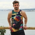 thumbnail image 6 of Pofeuu Retro Bulldog Sunglasses Print Men's Workout Tank Tops Sleeveless Muscle Gym Shirt Quick Dry-4X-Large, 6 of 7