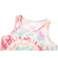 thumbnail image 2 of Beezizac Big Girls Tie Dye Red & Orange Swirl Pajamas Soft Summer Tank Top & Shorts Set Outfit Jammies Kid Size 6, 2 of 7