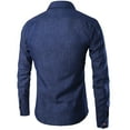 thumbnail image 2 of Mens Button Down Shirts Casual Slim Fit Long Sleeve Denim Jean Dress Shirt Blouses Tops, 2 of 5
