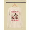 thumbnail image 3 of Christmas In The Coop Chicken Women's Long Sleeve, 3 of 4