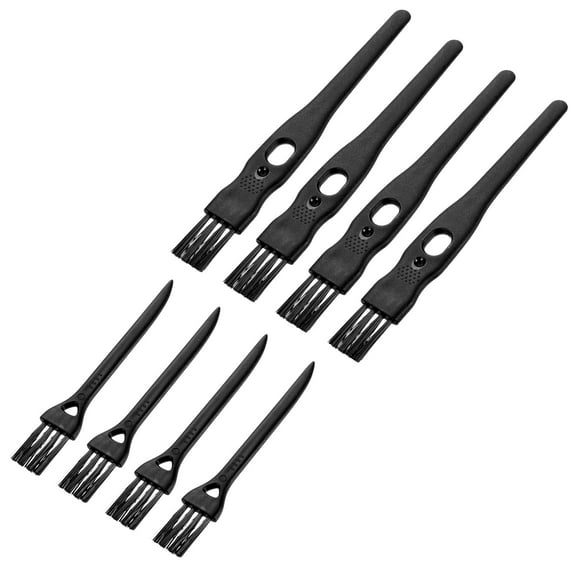 Uxcell Shaver Cleaning Brush Nylon Bristles Black 2 Sizes, 8 Counts