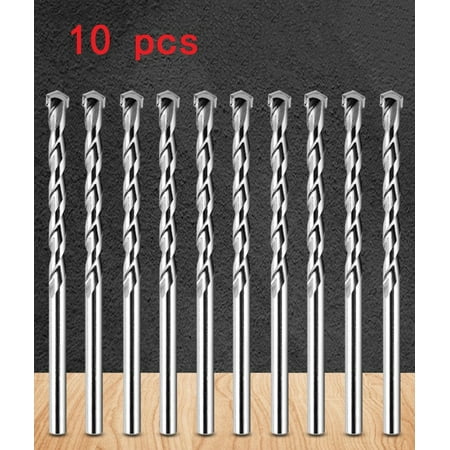 

10Pcs/Set 3-12Mm Alloy Round Shank Multi-Function Impact Drill Bit Concrete Wall