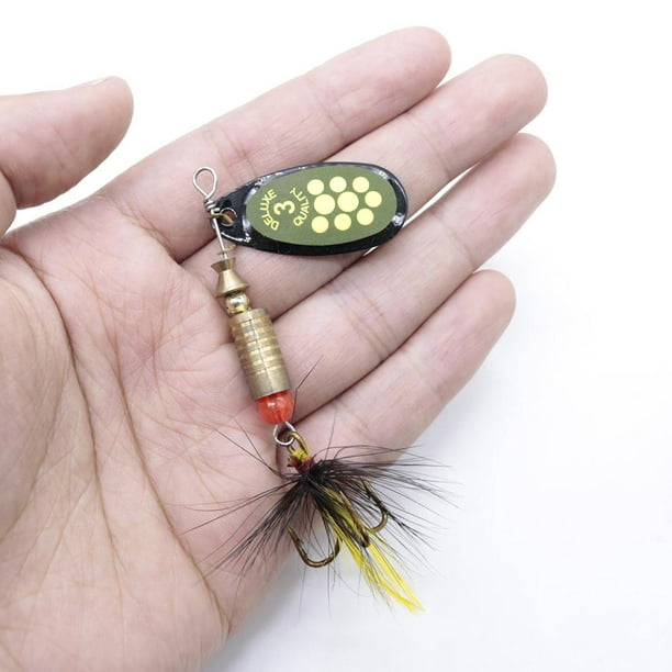 Qionma LUSHAZER Sequin Spoon Wobble Fishing Lure Spinner Fishing