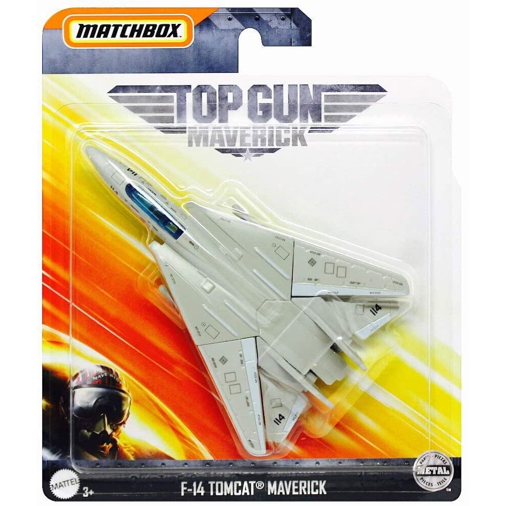 Mattel Matchbox Skybusters Toy Metal Planes Top Gun Maverick F14