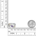 thumbnail image 6 of Gem Stone King 925 Silver and 10K Yellow Gold White Created Sapphire and Purple Amethyst and Lab Grown Diamond Engagement Ring for Women | 0.90 Cttw | Round 4MM | September Birthstone | Size 6, 6 of 6
