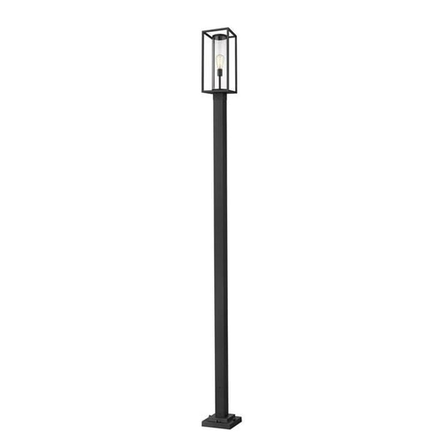 Z Lite 584PHMS-536P-BK 114 in. Dunbroch 1 Light Black Outdoor Post Mounted Fixture