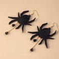 thumbnail image 1 of Pendientes largos de araña negra acrílica de Halloween con personalidad exagerada, Pendientes femeninos, Pendientes de joyería XianweiShao 8390613975089, 1 of 1