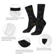 thumbnail image 6 of Goofa Dinosaur Printed Men's Crew Socks, Soft Durable Breathable Moisture-Wicking with Odor Control Cotton socks, 6 of 9