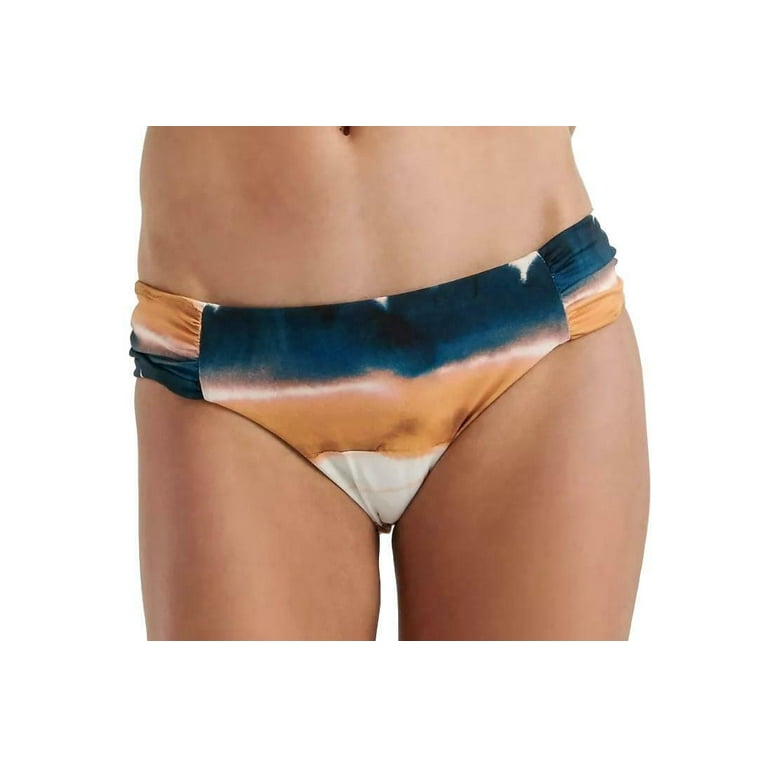 Lucky Brand MULTI Side-Shirred Hipster Bikini Swim Bottom, US Large 