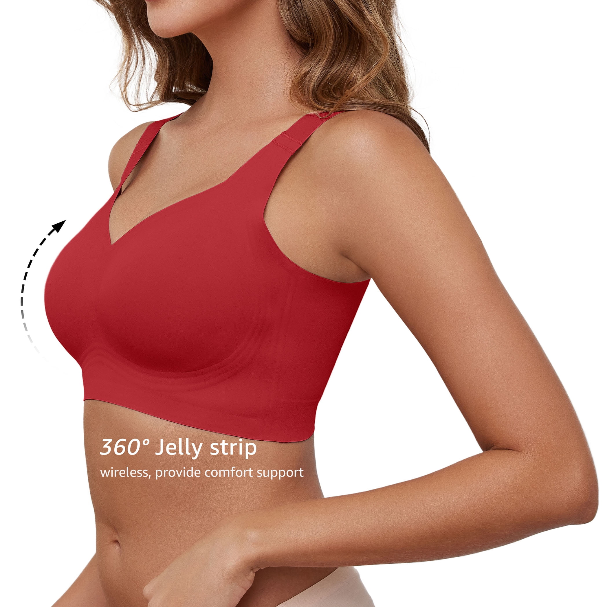 Daystry Smooth Wireless Bras for Women No Underwire Comfort Seamless Bras Full Coverage Everyday Bra New Upgrade