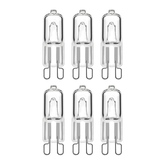 6 Pack Aroma Night Light Halogen Bulbs 25 Watt 2 Pin 120 Volt Replacement Warmer