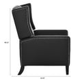 thumbnail image 4 of 27" Wide Recliner Chair, Manual Wingback Recliner Chair with Nailhead Trim and Birch Legs, Tufted Single Sofa Vintage Chair for Home, Living Room, Office, Bedroom,PU Black, 4 of 7