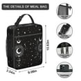 thumbnail image 3 of Premium Gothic Constellation Lunch Box Set - Starry Night Pattern with Gold Accents, Insulated Reusable Leakproof Cooler Bag with Strap & Pockets, 3 of 6