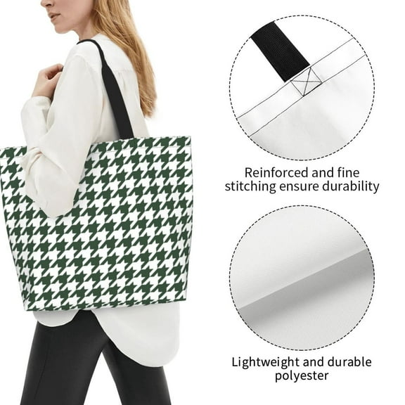 Fuzoiu Scottish Checkered Print Tote Bags for Women,Shoulder Bag, Gym Tote,Top Handle Ladies Shoulder Bags for Work Beach Travel and Shopping Grocery