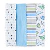 Parent's Choice Cotton Flannel Receiving Blankets for Baby Boys, Dinosaurs, 4 Pack