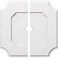 thumbnail image 3 of Ekena Millwork CMP24LE2-02000 24 in. OD x 2 in. ID Square Locke Architectural Grade PVC Contemporary Ceiling Medallion - 2 Piece, 3 of 4