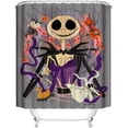 thumbnail image 2 of Christmas Shower Curtain Kids Bathroom Halloween Decor with 12 Curtain Hooks for Bathroom, Waterproof 71 x 71 inch (SC-23), 2 of 5