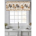 thumbnail image 4 of Thanksgiving Valances for Windows Pumpkin Turkey Maple Leaf Fall Linen Rod Pocket Curtains Valance Short Window Treatment Drapes for Living Room, Bedroom Bathroom 42"&nbsp;W x 18" L, 4 of 5