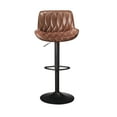 thumbnail image 7 of Art Leon Bar Stools Set of 2, PU Leather Swivel Steel Legs,Brown, 7 of 7
