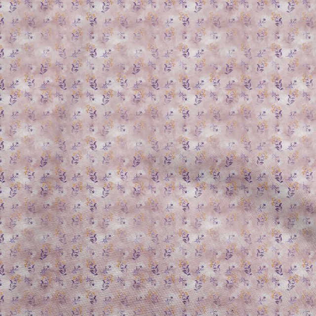 oneOone Tissu Polyester Spandex Rose Brun Tissu Robe Florale Aquarelle Tissu Imprimé Tissu au Mètre 56 Pouces de Large