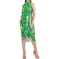 thumbnail image 3 of LA LEELA Womens Beach Skirt Wrap Swimsuit Cover up Bathing suit Bikini Wraps Cover ups Sarong for Women One Size Epistomatic, Green, 3 of 5