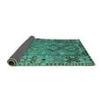 thumbnail image 2 of Ahgly Company Indoor Square Southwestern Turquoise Blue Country Area Rugs, 3' Square, 2 of 4