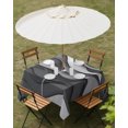 thumbnail image 3 of Black Grey Ombre Outdoor Tablecloth with Umbrella Hole, Abstract Grey Wave Texture Gradient Spillproof Waterproof Outdoor Table Cover, Patio Tablecloths for Party/Garden/Picnic, Square 60"x60", 3 of 9