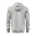 thumbnail image 5 of Men's Hooded Jackets Front Zip Drawstring Print Windbreaker Casual Stylish Sports Fitness Outwear With Multi Pockets (S, Gray), 5 of 8