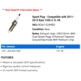 thumbnail image 2 of Spark Plug - Compatible with 2011 - 2013 Ram 1500 4.7L V8 2012, 2 of 2