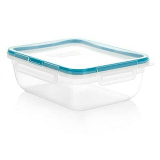 Snapware Total Solution 5.5-Cup Plastic Food Storage Container with Lid,  5.5-Cup Square Meal Prep Container, Non-Toxic, BPA-Free Lid with 4 Locking