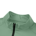 thumbnail image 5 of Moisture Wicking Shirts for Men Short Sleeve Quarter Zip Muscle Shirt Quick Dry T-Shirt Lightweight with Zipper Pocket Green XXL, 5 of 6