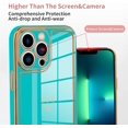thumbnail image 3 of Compatible iPhone 13 Pro Max case for Women 6.1" 2021, Soft TPU Shockproof Camera Case Luxury Plating Heart for iPhone 13 Pro Max case (Green), 3 of 10