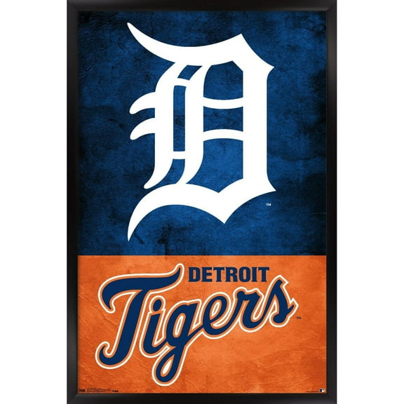 MLB Detroit Tigers - Logo 18 Wall Poster, 22.375" x 34", Framed
