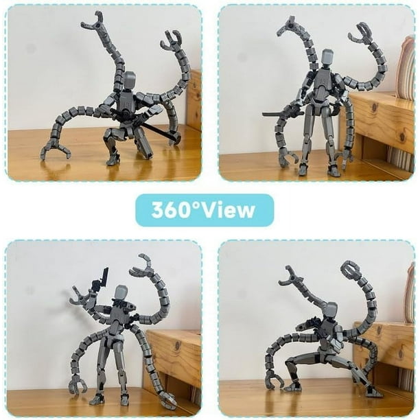 Assembly Completed T13 Action Figures - 7.2 Four Claws Robot (Gold