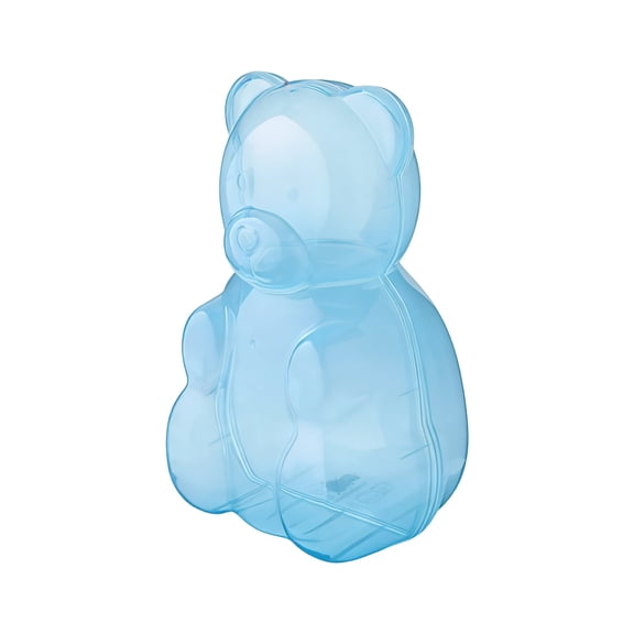Gummy Bear Container 16inch Clear Plastic - Bear Shaped Cute Gummy Bear Storage Box, Spacious Candy Boxes for Valentine Gift, Valentine's Day & Birthday Party Favors 1pcs blue